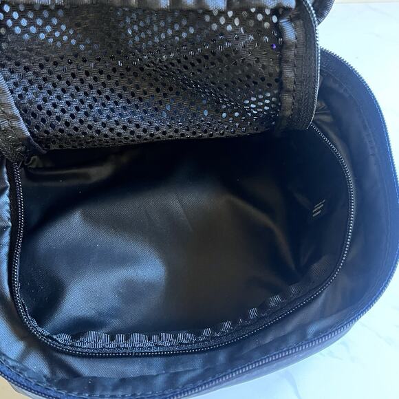 The AWAY Tech Case Zipper Pouch Blue Nylon Leather Handle Electronics Organizer - Picture 6 of 11